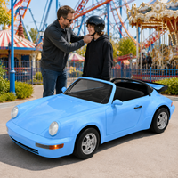 Kart électrique à deux places de 2500W pour divertissement familial, mini kart rétro pour l'aventure parent-enfant, kart pour jeunes et adultes en plein air