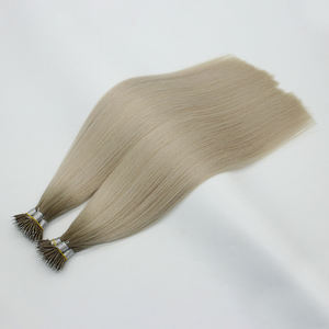 Venta caliente cutícula virgen alineada cabello ruso 18 20 pulgadas doble dibujado Nano anillo punta extensiones de cabello humano - Product Image 3