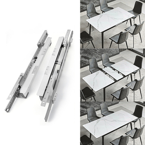<span class=keywords><strong>Table</strong></span> <span class=keywords><strong>console</strong></span> <span class=keywords><strong>extensible</strong></span> moderne à mécanisme télescopique latéral pour salle à manger, avec plateau coulissant multi-sections - Product Image 1