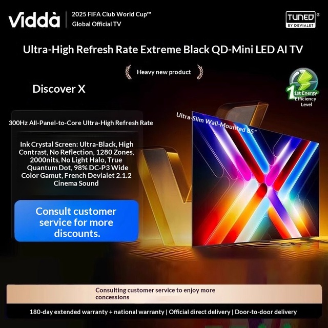 Vidda Discovered X 2026 85-inch Hisense TV Ink Crystal Screen QD-MiniLED 85VX5Q Made in China
