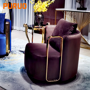 Sillón Individual <span class=keywords><strong>Vintage</strong></span> de Respaldo Alto, Personalizado, de Alta Gama, para Vestíbulo de Hotel, Tapizado en Terciopelo, con Respaldo Curvo y Brazos con Diseño de Cabeza de Tigre - Product Image 6