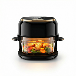 หม้อทอดไร้น้ำมันแบบกระจกใส รุ่นใหม่ ความจุ 4 ลิตร หน้าจอสัมผัสอัจฉริยะ |   หม้อหุงข้าวเพื่อสุขภาพแบบดิจิตอลไร้น้ำมัน |   เครื่องใช้ไฟฟ้าในครัวเรือนและโรงแรม - Product Image 6