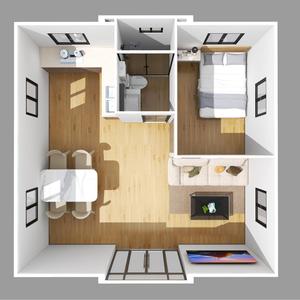 Casa Contenedor Desmontable, Oficina Rectangular, Diseño Moderno, Estructura de Acero Transpirable, Edificio Prefabricado - Product Image 1