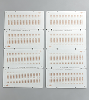 Circuit imprimé MCPCB en aluminium sur mesure OEM avec 4 LED, épaisseur de la plaque 1,0 mm, cuivre gravé 35 μm pour éclairage LED