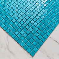 Nouveau design personnalisé de carreaux de piscine en mosaïque de verre de couleur vert turquoise pour la décoration