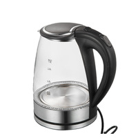 Bouilloire électrique en acier inoxydable 1,8 L, portable, sans fil, arrêt automatique, base rotative à 360 degrés pour la maison, l'hôtel, le bureau