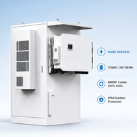 Armoire de stockage de batteries commerciales professionnelles 241 kWh 125 kW ESS LiFePO4 avec système de refroidissement par air extérieur et protection incendie – Nouveau