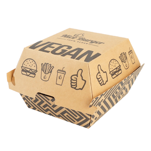 Caixa de Papel para Batatas Fritas e Frango Personalizada, Embalagem Descartável Resistente a Gordura para Hot <span class=keywords><strong>Dog</strong></span> e Hambúrguer com Logotipo - Product Image 1