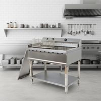 Friteuse Commerciale Double Couronne XY avec Deux Paniers et Grand Réservoir d'Huile pour Restaurants Très Fréquentés et Points de Vente de Restauration Rapide