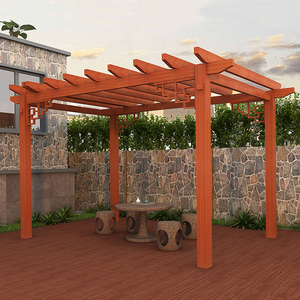 Zosi — parc <span class=keywords><strong>d</strong></span>écoratif <span class=keywords><strong>d</strong></span>'extérieur, vente en gros, Pergola en bois et plastique, Composite avec treillis de vigne - Product Image 6