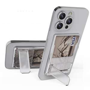 3 в 1 держатель для карт Magsafe с функцией подставки, прозрачная задняя наклейка, совместимая с <span class=keywords><strong>Samsung</strong></span> Apple, Беспроводная зарядка - Product Image 5