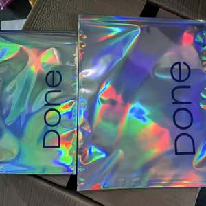 Custom Logo Glossy Metallic Self Adhesive Aluminum Foil Clothing Holographic Laser Poly <b>Mailers</b> <b>Shipping</b> Mailing Bag - Product Image 1