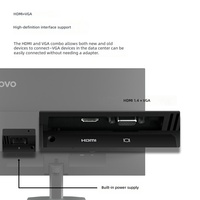 Monitor Lenovo L24-4e 23,8 inci FHD 100Hz dengan Gamut Warna Tinggi dan Tiga Sisi Tanpa Bingkai untuk Kantor dan Rumah