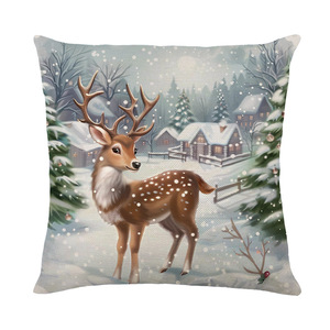 INSHARE vendita calda di natale stampato federa divano decorativo cuscino Design cuscino quadrato per la decorazione del Festival - Product Image 3