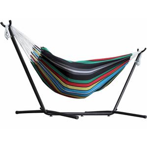 <span class=keywords><strong>Support</strong></span> de chaise <span class=keywords><strong>hamac</strong></span> double portable en métal et acier inoxydable pour camping en extérieur, vente en gros de hamacs de plage - Product Image 2