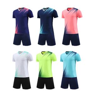 Yeni tasarlanmış futbol eğitim seti Custom-made yüksek kalite mavi ve siyah % futbol formaları Polyester futbol takımı forması - Product Image 2