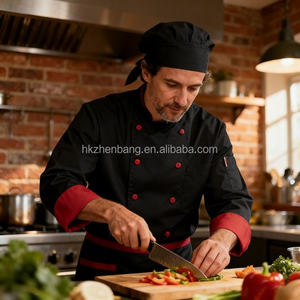 Blouse unisexe respirante personnalisée pour les travailleurs de l'industrie alimentaire Uniforme de chef Chapeau de chef Chaussures de chef Tablier - Product Image 3