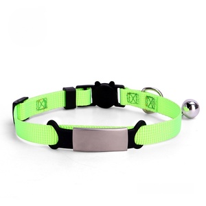 <span class=keywords><strong>Collar</strong></span> de Gato de Poliéster Personalizado con Grabado Láser de Etiqueta Metálica, <span class=keywords><strong>Collar</strong></span> de Lujo con Campana para Gatos - Product Image 5