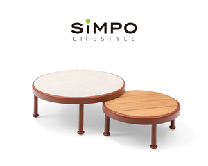 SIMPOLIFESTYLE Mobilier d'extérieur haut de gamme COCO Lounger 2 places Fauteuil de jardin Terrasse Hôtel Resort Aluminium Teak Ensemble de canapés en tissu - Product Image 6
