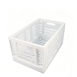 Ventilated PE Folding <strong>Crates</strong> <strong>for</strong> Tomato <strong>Apple</strong> Orange Picking Stackable Plastic Grocery Baskets Food Grade Storage Bins - Product Image 6