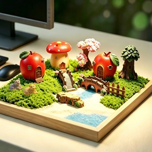 Adornos de Jardín en 3D, Miniaturas de Resina, Paisaje en Miniatura, Casa de Muñecas Hecha <span class=keywords><strong>a</strong></span> Mano - Product Image 3
