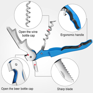 Tire-bouchon <span class=keywords><strong>de</strong></span> serveur 3-en-1 avec impression <span class=keywords><strong>de</strong></span> logo personnalisé - Ouvre-bouteille multifonction avec coupe-capsule, ouvre-bouteille et ouvre-bière - Product Image 4