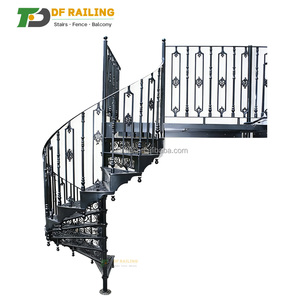 Escalera Espiral <span class=keywords><strong>de</strong></span> Acero <span class=keywords><strong>para</strong></span> Exteriores DF con Barandilla <span class=keywords><strong>de</strong></span> Cable, <span class=keywords><strong>Escaleras</strong></span> Metálicas Modernas <span class=keywords><strong>para</strong></span> Patio <span class=keywords><strong>de</strong></span> Villa, Jardín, Resistentes a la Intemperie y Duraderas - Product Image 1