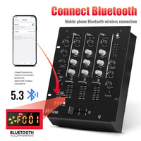 Mezclador de Audio BHA M4 USB de 3 Canales para DJ, para Escenarios en Vivo, Bares, KTV, Tocadiscos, Actuaciones en Vivo, Grabación en Estudio