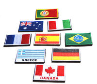 Petit fer brodé personnalisé sur coudre sur bâton sur de nombreux pays Grande-Bretagne Brésil coréen Philippine drapeau australien Patch