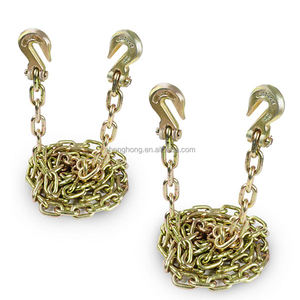 Chaînes d'arrimage G70 avec crochets à fourche, galvanisées, chaînes de transport 5/16'', chaînes de remorquage pour remorques à plateau ou camions - Product Image 5