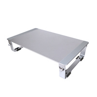 Support d'écran pliable en aluminium, gris argenté, 3 niveaux réglables, base en métal pour écran d'ordinateur portable, pour le bureau