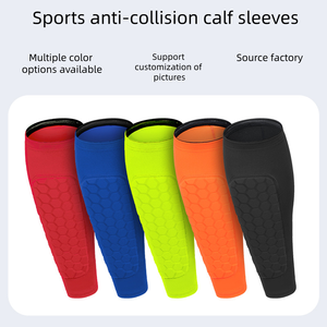 Manchon <span class=keywords><strong>de</strong></span> compression léger et antidérapant pour mollet, avec protection anti-choc en nid d'abeille, idéal pour le football - Product Image 1