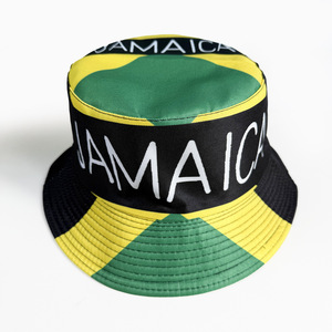 Nouveau Chapeau de Pêcheur pour le Commerce Extérieur, Imprimé Graffiti Artistique Personnalisé, Chapeau Bob Jamaïcain pour Fans, Double Face, 100% Polyester - Product Image 5