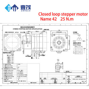 Комплект шагового двигателя Nema 42, 25 нм сервопривод с замкнутым контуром, 110 мм, 2 фазы, для 3D-принтера, Moto Cnc, 3-фазный цифровой драйвер, 3 фазы - Product Image 3