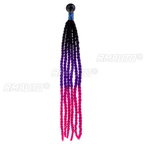 Trenzas de cola de caballo de 24 pulgadas para casco de motocicleta para mujer, trenzas de cola de caballo para moto con ventosa - Product Image 5