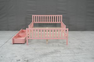 โครงเตียงแบบเต็มขนาดทันสมัยสำหรับการนอนหลับในชีวิตประจำวัน - โครงสร้างไม้แข็งแรง เหมาะสำหรับอพาร์ทเมนต์ ห้องพักสำหรับแขก และบ้านพักอาศัย - Product Image 5