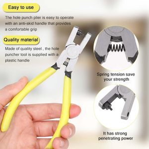 คีมเจาะรูสายนาฬิกาหนัง คีมเจาะรูสายรองเท้าอเนกประสงค์ คีมเจาะรูสายรัดข้อมือ เครื่องมือเจาะรู คีมเจาะรู ซ่อมแซมเครื่องมือ - Product Image 5