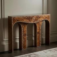 Mesa Consola de Lujo Moderna, Mesa de Entrada Arqueada Artística, Mesa Auxiliar para Pasillo, Ideal para Villas, Lobbies de Hoteles y Proyectos de Mansiones