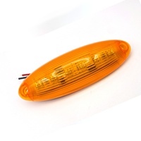 Nouvelle Feuillette Latérale Ovale de 150 mm pour Camion et Remorque, LED 12V 24V Étanche Ambre, 2 Trous de Fixation, Universelle pour Remorques