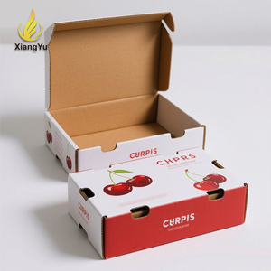 Boîte d'emballage rigide pour cadeaux en cerise, écologique, recyclable, avec logo personnalisé imprimé, 3 kg, 5 kg, pour la vente au détail <span class=keywords><strong>de</strong></span> fruits <span class=keywords><strong>de</strong></span> qualité supérieure, aliments frais - Product Image 2