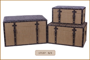 New Design Wooden Cube Square <strong>Storage</strong> Trunk Box <strong>Stool</strong> <strong>Seat</strong> with Faux Leather Surface - Product Image 4