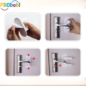 Probebi poignée de porte en plastique auto-adhésive serrure de levier de porte de sécurité pour bébé - Product Image 3