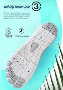 Chaussures de <span class=keywords><strong>marche</strong></span> antidérapantes en caoutchouc respirant ETMF à tige en maille, séchage rapide, quatre saisons, pour l'extérieur, style pieds nus - Product Image 4