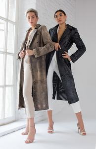 Cappotto Lungo Antivento in Lana d'Agnello Stile Vintage Pulinda Autunno Inverno, Elegante <span class=keywords><strong>Marrone</strong></span> in Lana Persiana con Scollo a V e Chiusura Monopetto per Donna - Product Image 6