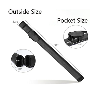 1/2-teiliges hartes ovales Pool-Queue-Rod-Gehäuse Snooker & Billard-Stick-Cue-Gehäuse mit 1 Kolben und 1 Welle - Product Image 2