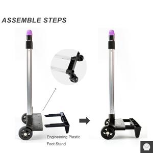 Tianyu T820A-3 Poignées télescopiques en métal étanches pour bagages, valises et sacs à dos, accessoires de chariot - Product Image 5