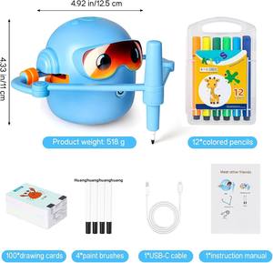 Robot de Dessin Intelligent en Gros, Jouet Personnalisé pour l'Éducation Précoce des Enfants, Machine de Dessin et de Peinture IA avec Plus de 100 Cartes - Product Image 6