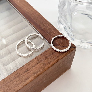 Yinruitai S925 Sterling Silver Textured <b>Ring</b> Geometric <b>Open</b> Minimalist Index Finger <b>Ring</b> Everyday Wear Women's Jewelry - Product Image 2