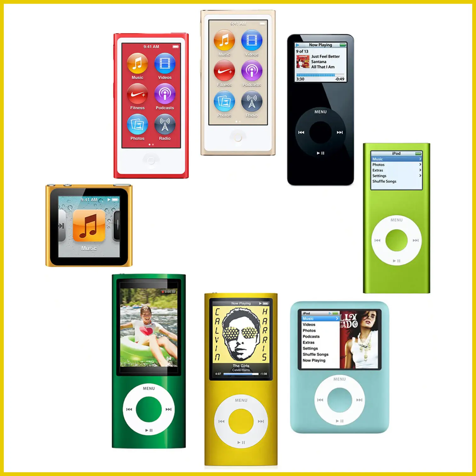 Nano4 iPod 90% ใหม่8GB 16GB 4th iPod nano แบตเตอรี่ใหม่ติดตั้ง