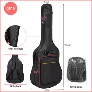 Housse de guitare acoustique étanche Lebeth GB15-38/39/40/41 en promotion, sacoche de transport réglable avec support dorsal - Product Image 3